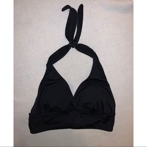 Black halter crop top